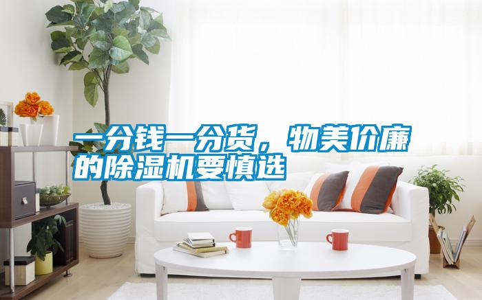 一分錢一分貨，物美價廉的除濕機要慎選