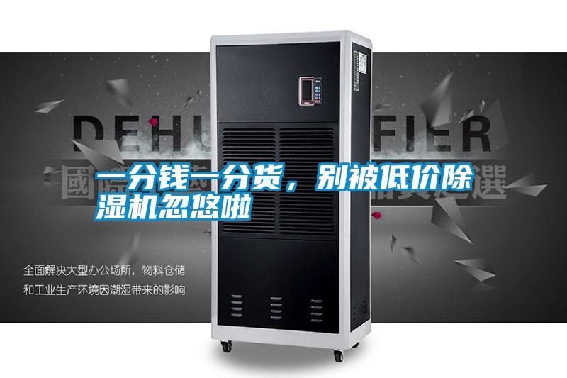 一分錢一分貨，別被低價除濕機忽悠啦