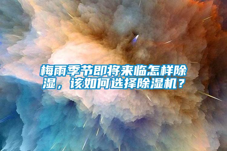 梅雨季節即將來臨怎樣除濕，該如何選擇除濕機？