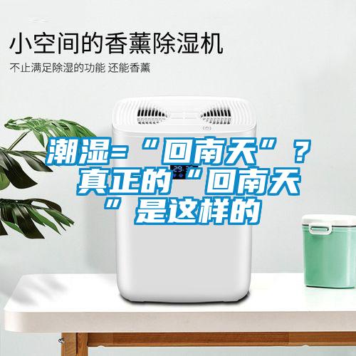 潮濕=“回南天”？ 真正的“回南天”是這樣的