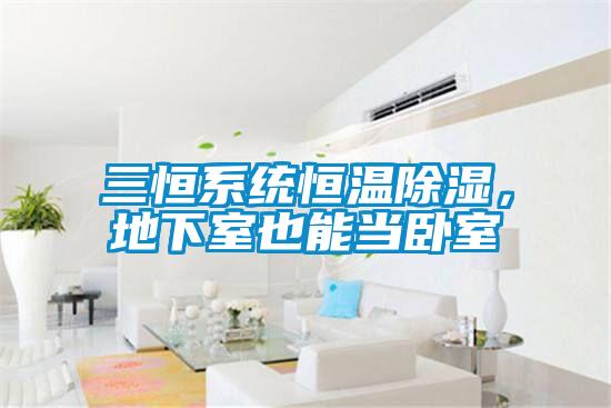 三恒系統恒溫除濕，地下室也能當臥室