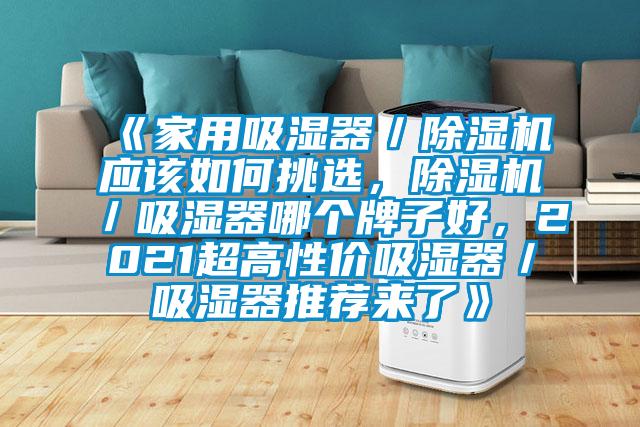 《家用吸濕器／除濕機應該如何挑選，除濕機／吸濕器哪個牌子好，2021超高性價吸濕器／吸濕器推薦來了》