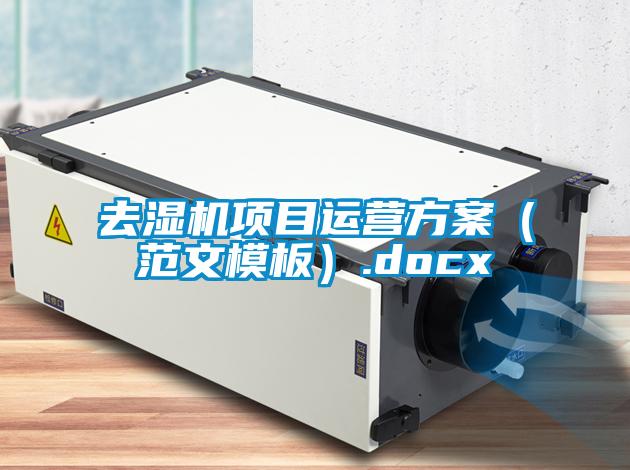 去濕機(jī)項目運營方案（范文模板）.docx