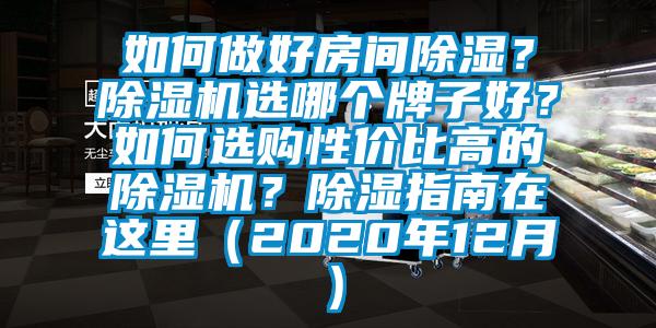 如何做好房間除濕？除濕機選哪個牌子好？如何選購性價比高的除濕機？除濕指南在這里（2020年12月）
