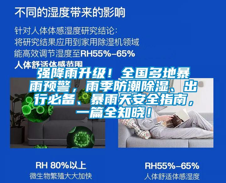 強(qiáng)降雨升級(jí)！全國(guó)多地暴雨預(yù)警，雨季防潮除濕、出行必備、暴雨天安全指南，一篇全知曉！