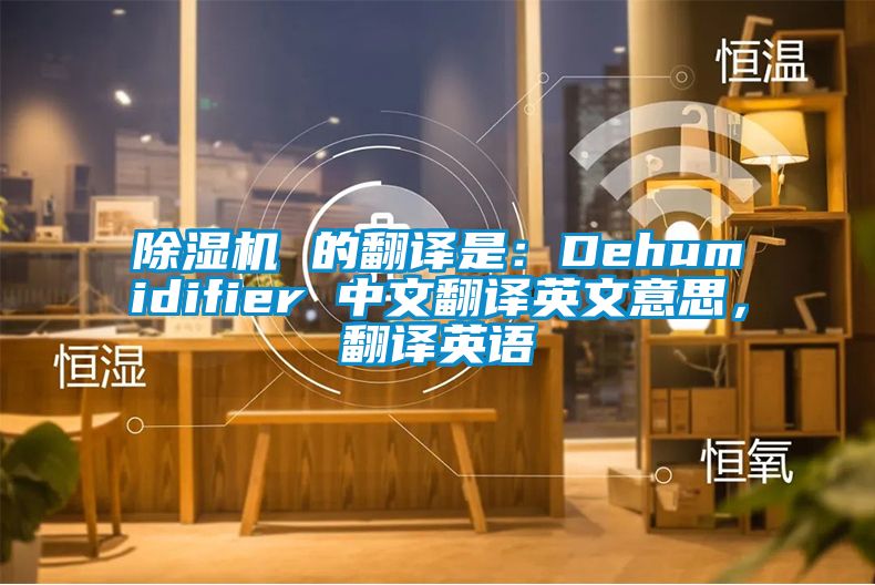 除濕機(jī) 的翻譯是:Dehumidifier 中文翻譯英文意思,翻譯英語