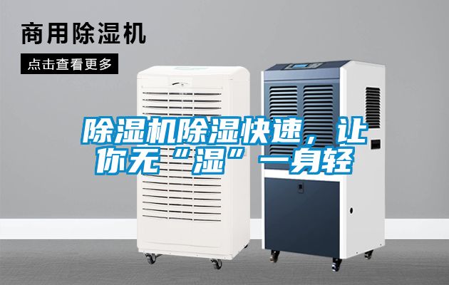 除濕機除濕快速，讓你無“濕”一身輕